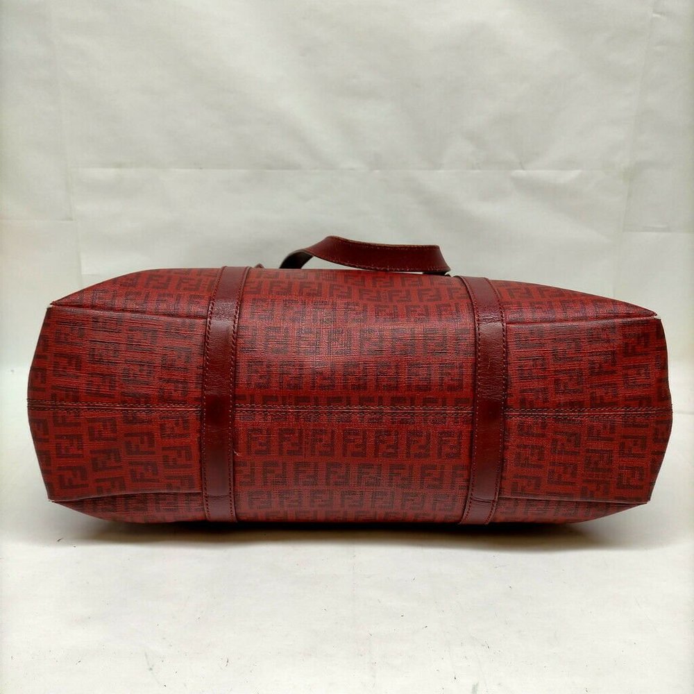 AUTHENTIC Fendi Tote Bag Red PVC - Picture 6 of 11